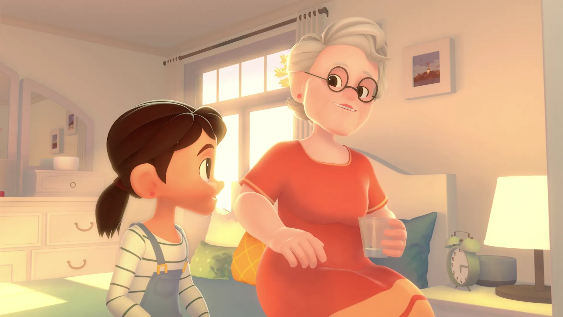 A scene from The Basement animated short film.