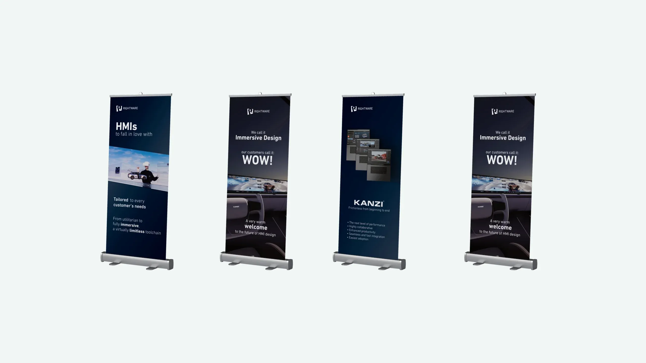 Rightware roll-up display designs for CES.