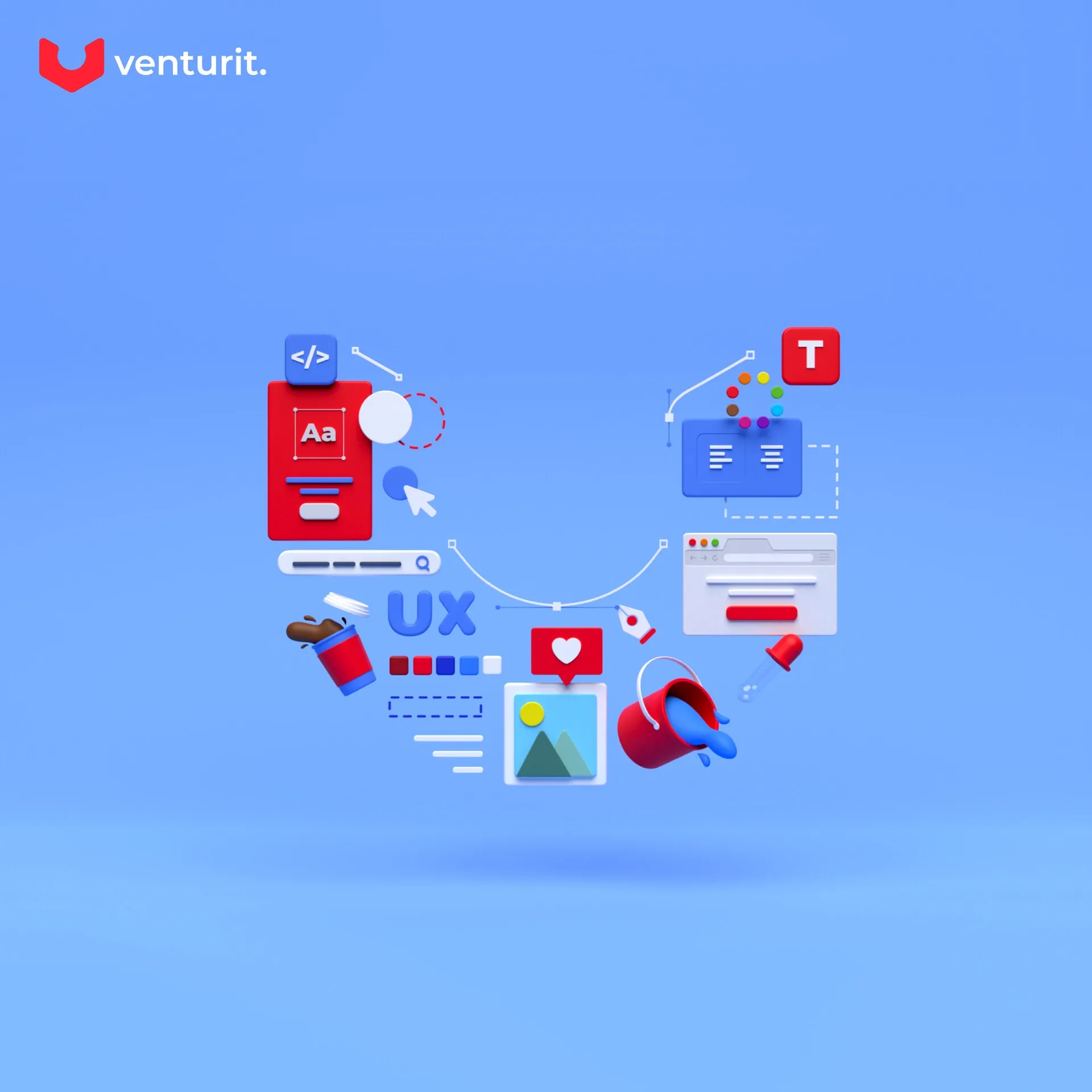 Venturit illustrations — venturit social media logo